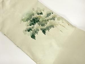 綴れ木々模様織出し名古屋帯